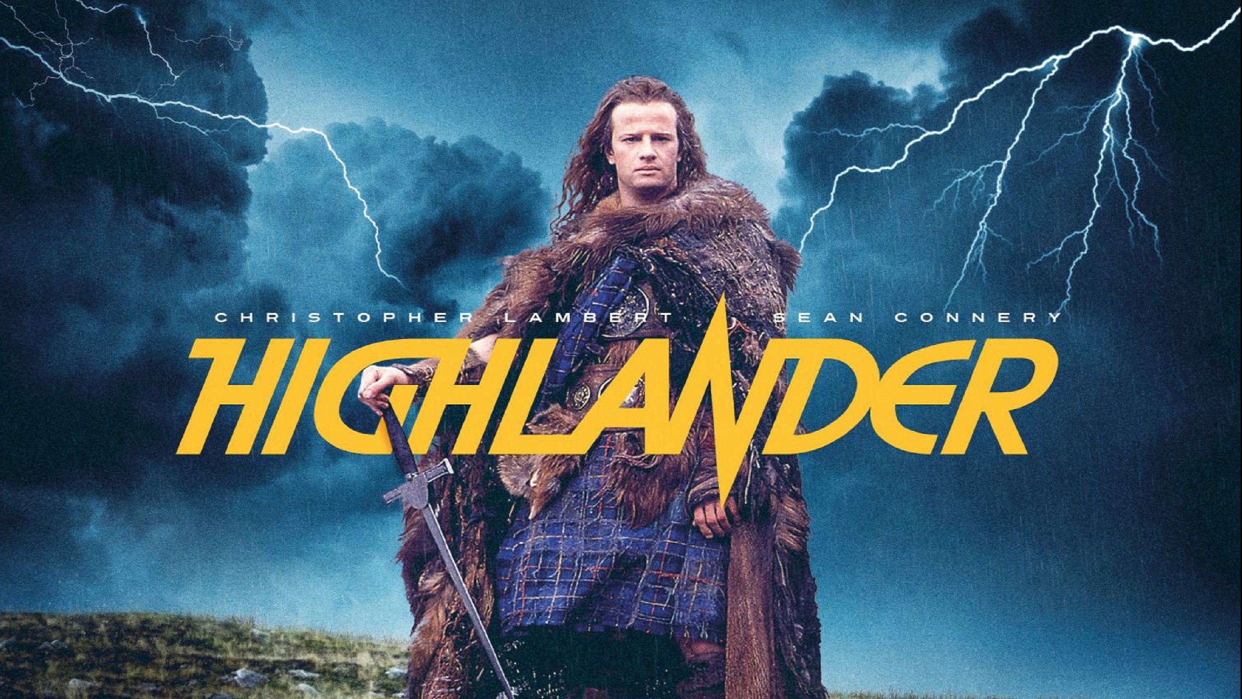 Ne Rester Soltanto Uno Almanacco Della Scienza   Highlander   1986   Christopher Lambert Banner 